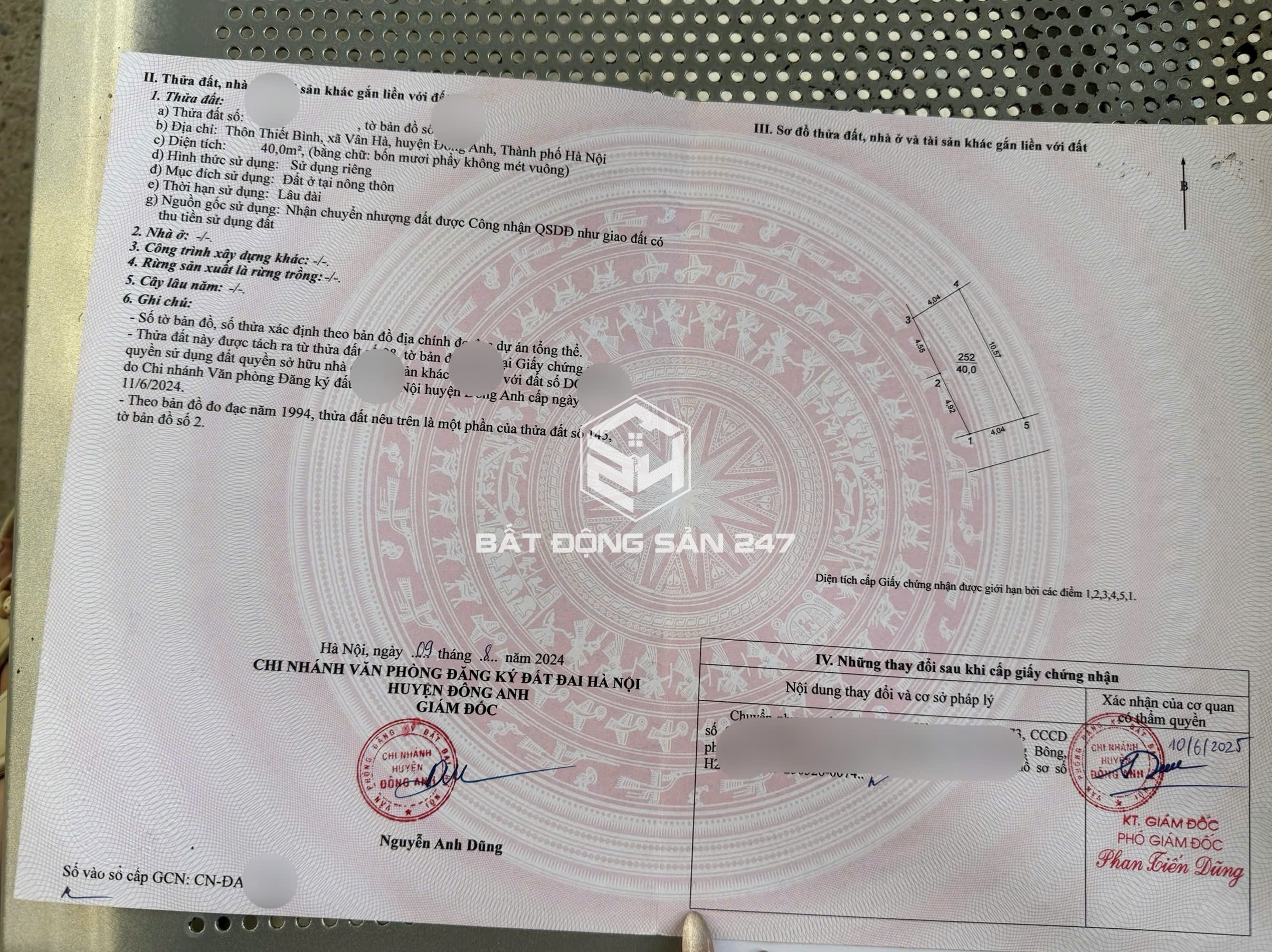 Bán 58m2 đất Lương Quán, Đông Anh, đường xe Buyt, sát Vin, đất Kinh Doanh
