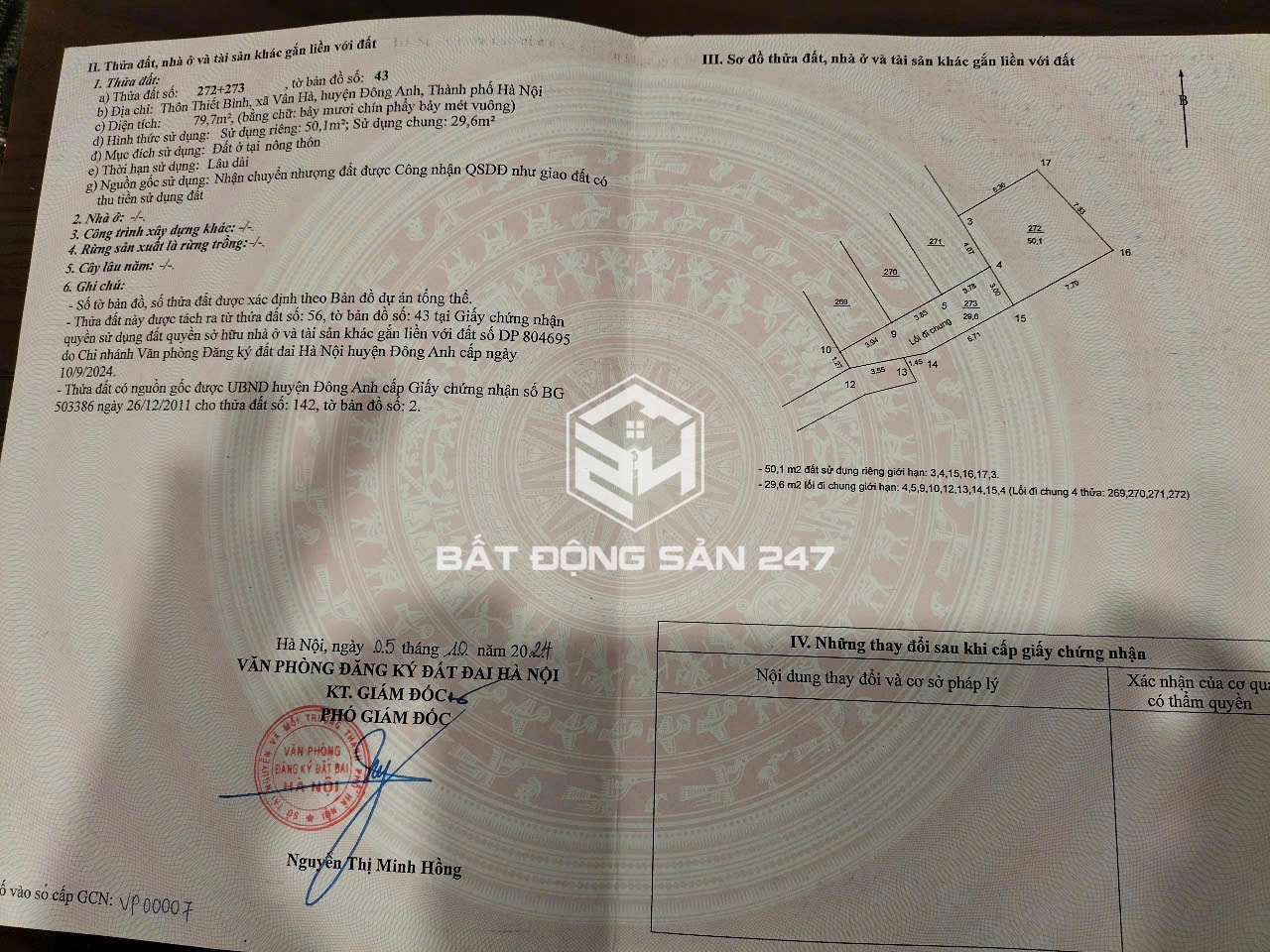 Bán đất 50m² giá 2.1 tỷ Thôn Thiết Bình - Xã Thư Lâm - 0969497451